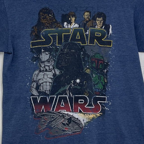 Star Wars Retro Graphic Characters Tee Unisex M Blue - Picture 2 of 5